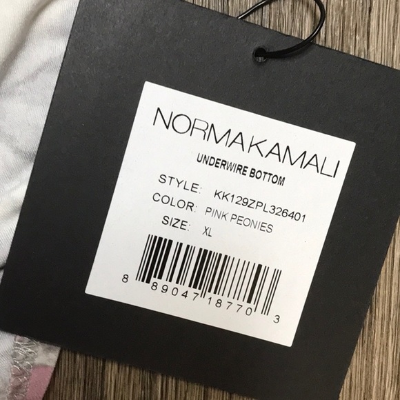 🍀FLASH SALE🍀 NWT Norma Kamali Pink Peonies Bikini Bottom XL - Picture 4 of 4